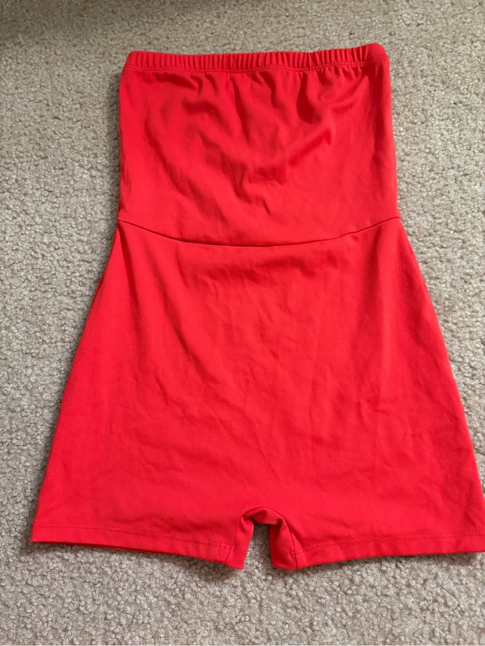 wild fable Red Strapless High-Waist Romper Shorts